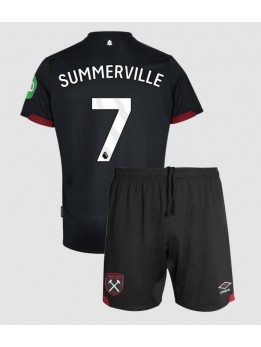 West Ham United Crysencio Summerville #7 Replika Borta Kläder Barn 2024-25 Kortärmad (+ byxor)